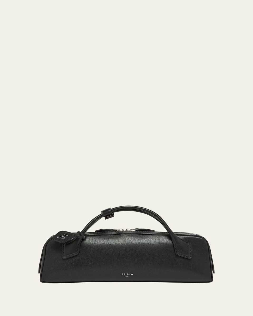 Le Teckel Top-Handle Bag in Grained Leather